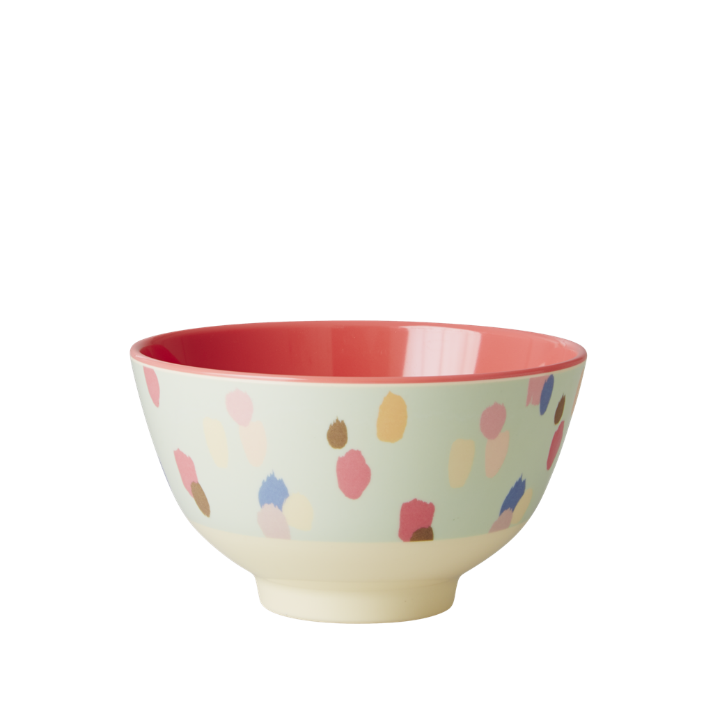 Small Melamine Bowl Dapper Dot Print By Rice DK Vibrant Home